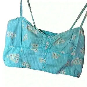 Abercrombie & Fitch halter top size large p2p: 16in length: 8in floral
